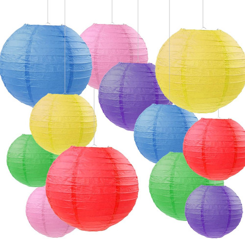 Lanterne carta multicolore - lanterne,
