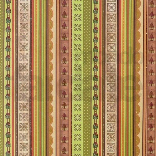 Carta scrap bordure casette - casette, e