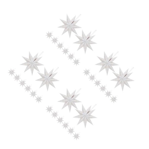 Lanterne stella carta - , bianca