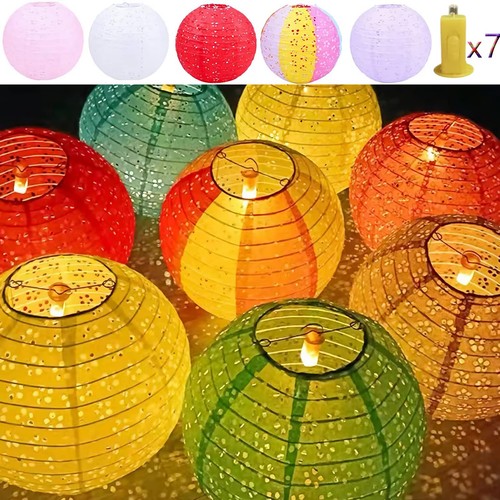 Lanterne carta con luci - carta,